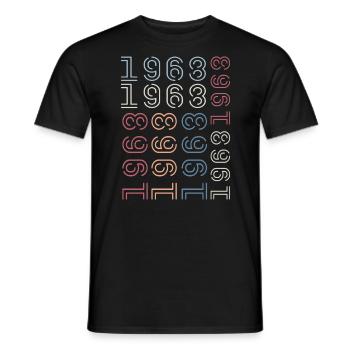 Né en 1968 Cadeau Anniversaire 1968 Retro 1968 - T-shirt homme - noir - Devant - AI Model Male 178 light (178cm)