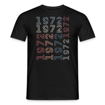 Né en 1972 Cadeau Anniversaire 1972 Retro 1972 - T-shirt homme - noir - Devant - AI Model Male 178 light (178cm)