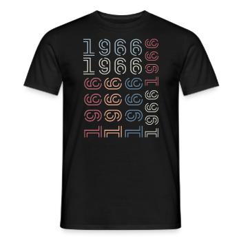 Né en 1966 Cadeau Anniversaire 1966 Retro 1966 - T-shirt homme - noir - Devant - AI Model Male 178 light (178cm)