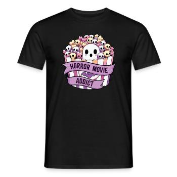 Accro aux films d’horreur - T-shirt homme - noir - Devant - AI Model Male 178 light (178cm)