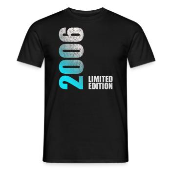 18ème anniversaire garçon fille 18 ans 2006 - T-shirt homme - noir - Devant - AI Model Male 178 light (178cm)