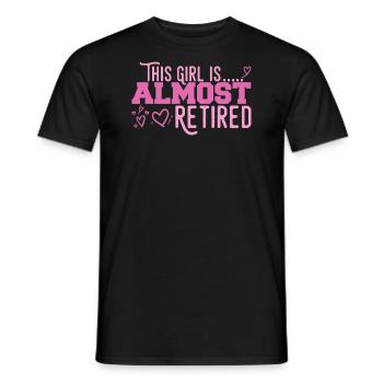 This Girl Almost Retired - T-shirt homme - noir - Devant - AI Model Male 178 light (178cm)