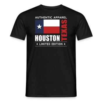 Houston - Männer T-Shirt - Schwarz - Vorne - AI Model Male 178 light (178cm)