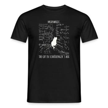 Schrödingers Katze Nerd Humor Physik Design - Männer T-Shirt - Schwarz - Vorne - AI Model Male 178 light (178cm)