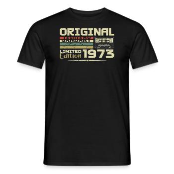 Januar 1973 | Januar 1973 Geburtstagsgeschenk - Männer T-Shirt - Schwarz - Vorne - AI Model Male 178 light (178cm)