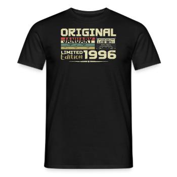January 1996 | Birthday Gift January 1996 - Men's T-Shirt - black - Front - AI Model Male 178 light (178cm)