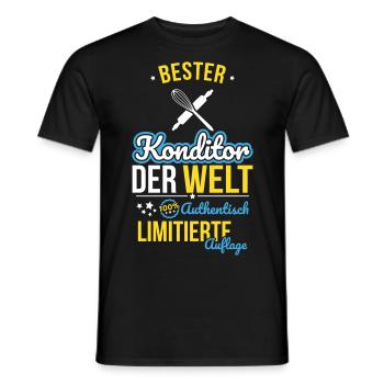 Best Pastry Chef in the World - 100% Authentic - Men's T-Shirt - black - Front - AI Model Male 178 light (178cm)