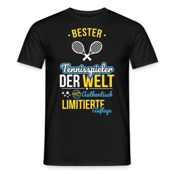 Best Tennis Player in the World - 100% Authentic - Men's T-Shirt - black - Front - AI Model Male 178 light (178cm)