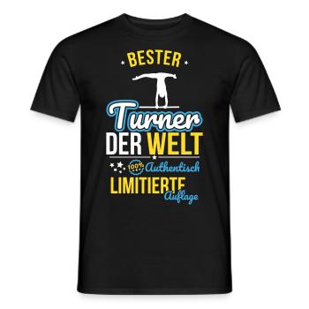 Best Gymnast in the World - 100% Authentic - Men's T-Shirt - black - Front - AI Model Male 178 light (178cm)