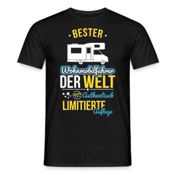 Bester Wohnmobilfahrer der Welt - 100% Authentisch - Männer T-Shirt - Schwarz - Vorne - AI Model Male 178 light (178cm)