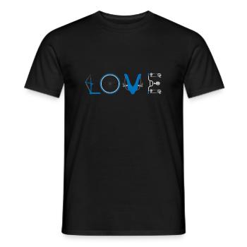Love Bicycle Cyclist - Männer T-Shirt - Schwarz - Vorne - AI Model Male 178 light (178cm)