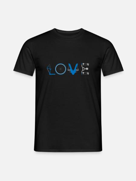 Love Bicycle Cyclist - Männer T-Shirt - Schwarz