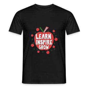 Süßes Learn Apfel Leher Leherin Grundschulleher - Männer T-Shirt - Schwarz - Vorne - AI Model Male 178 light (178cm)