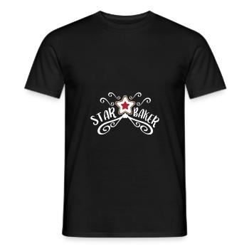 Backen - Star Baker - Männer T-Shirt - Schwarz - Vorne - AI Model Male 178 light (178cm)