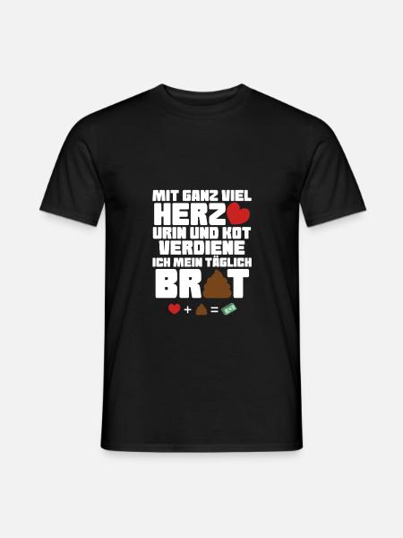 Altenpfleger Krankenpfleger Pfleger Pflegedienst - Männer T-Shirt - Schwarz