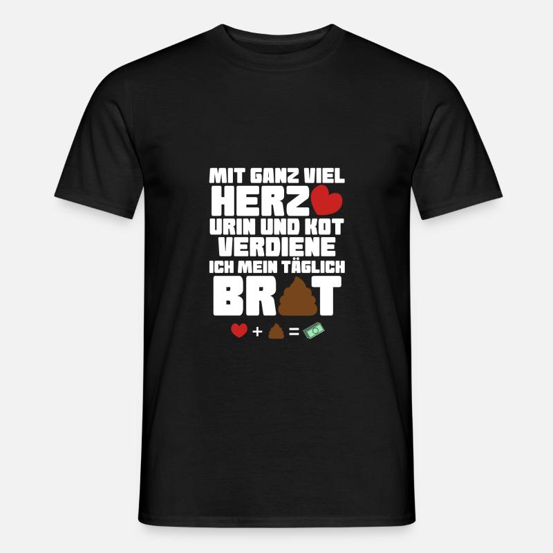 Altenpfleger Krankenpfleger Pfleger Pflegedienst - Männer T-Shirt - Schwarz