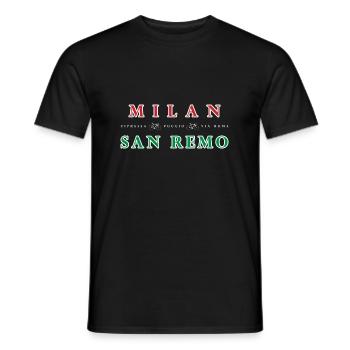 Mailand San Remo - Männer T-Shirt - Schwarz - Vorne - AI Model Male 178 light (178cm)