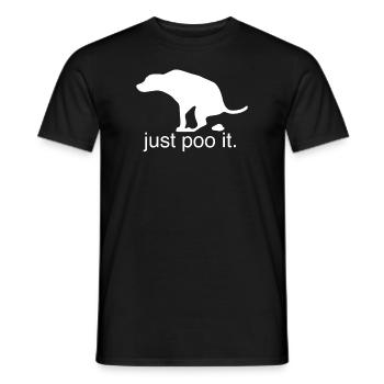just poo it Geschenk Geschenkidee - Männer T-Shirt - Schwarz - Vorne - AI Model Male 178 light (178cm)