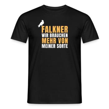Falknerei Greifvogel Falkner Beizjagd Geschenkidee - Männer T-Shirt - Schwarz - Vorne - AI Model Male 178 light (178cm)
