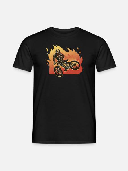 Mountain Biker Fahrrad fahren Mountainbike - Männer T-Shirt - Schwarz