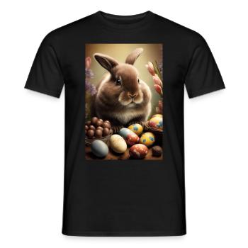 Easter Happy Easter Easter Eggs Chocolate Sweet - Men's T-Shirt - black - Front - AI Model Male 178 light (178cm)