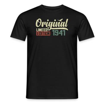 Born in 1941 Vintage Retro Birthday 1941 Gift - Men's T-Shirt - black - Front - AI Model Male 178 light (178cm)