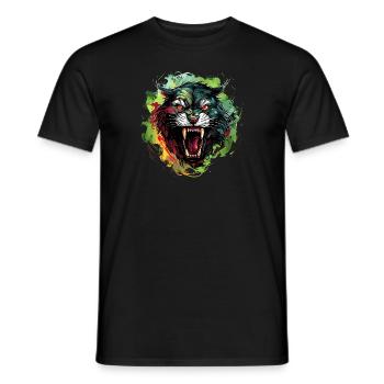 Shadowrunner et centrale électrique - T-shirt homme - noir - Devant - AI Model Male 178 light (178cm)