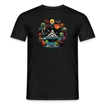 Discover the fantastic - Men's T-Shirt - black - Front - AI Model Male 178 light (178cm)