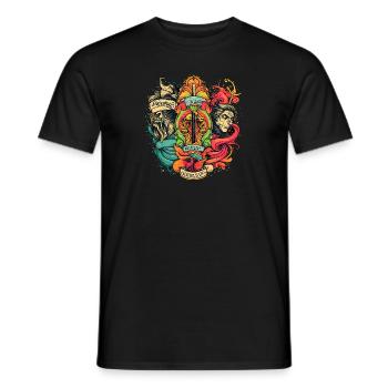 Rébellion avec élégance - T-shirt homme - noir - Devant - AI Model Male 178 light (178cm)