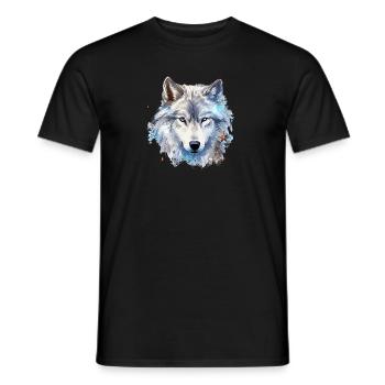 L’ du loup de Noël - T-shirt homme - noir - Devant - AI Model Male 178 light (178cm)