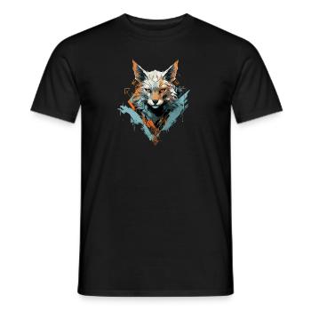 Le renard murmure l’élégance - T-shirt homme - noir - Devant - AI Model Male 178 light (178cm)