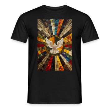 Décor chrétien tchèque animé - T-shirt homme - noir - Devant - AI Model Male 178 light (178cm)