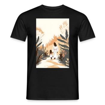 Komm Folge Mir, Kommunion Kunst, Jesus Christus, - Männer T-Shirt - Schwarz - Vorne - AI Model Male 178 light (178cm)