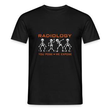 Radiologie | lustiger Skull dabbing | Röntgen - Männer T-Shirt - Schwarz - Vorne - AI Model Male 178 light (178cm)