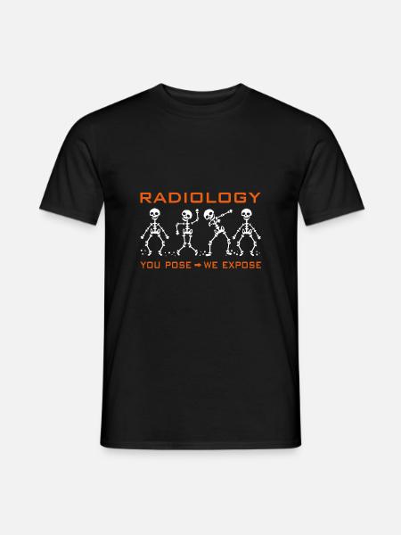 Radiologia | buffo teschio tamponando | roentgen - T-shirt uomo - nero