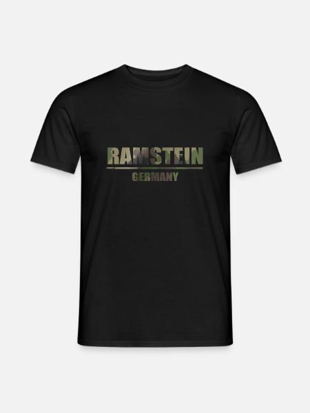 RAMSTEIN GERMANY CAMOUFLAGE - Men's T-Shirt - black