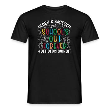 Enseignant à la retraite Enseignant à la retraite Retraite - T-shirt homme - noir - Devant - AI Model Male 178 light (178cm)