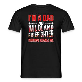 Wildland-Feurewehrler Wildland-Feuerwehrmann Papa - Männer T-Shirt - Schwarz - Vorne - AI Model Male 178 light (178cm)
