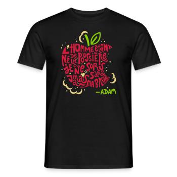 Pomme d’Adam - T-shirt homme - noir - Devant - AI Model Male 178 light (178cm)