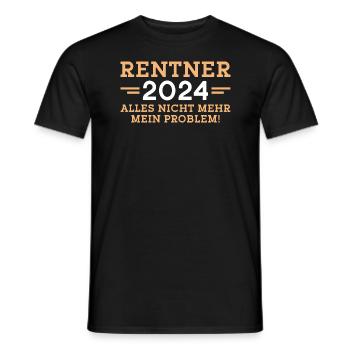 Rentner 2024 Renteneintritt Pension Ruhestand - Männer T-Shirt - Schwarz - Vorne - AI Model Male 178 light (178cm)