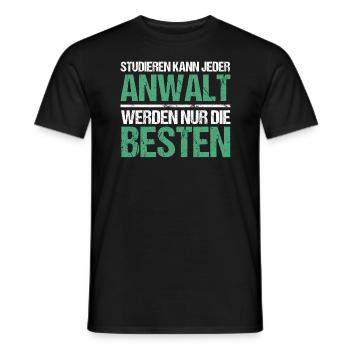 Tout le monde peut étudier - Édition Avocat - T-shirt homme - noir - Devant - AI Model Male 178 light (178cm)