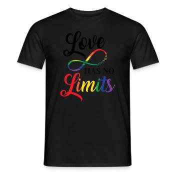 Love has no limits. Nice, cute transgender Design - Men's T-Shirt - black - Front - AI Model Male 178 light (178cm)