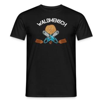 Waldmensch lustiges Schreiner Wald Holz Wald - Männer T-Shirt - Schwarz - Vorne - AI Model Male 178 light (178cm)