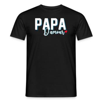 Le Meilleur Papa D'Amour Des Enfants - T-shirt homme - noir - Devant - AI Model Male 178 light (178cm)