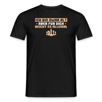 Schachspieler Ich bin zwar alt Schach - Männer T-Shirt - Schwarz - Vorne - AI Model Male 178 light (178cm)