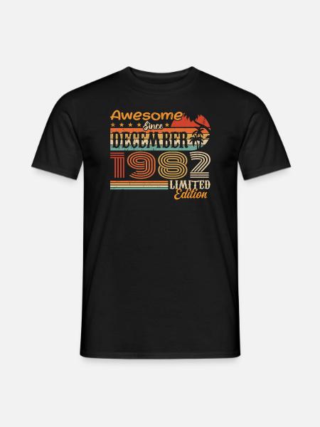 Retro Vintage Legendär Geburtstag Dezember 1982 - Männer T-Shirt - Schwarz