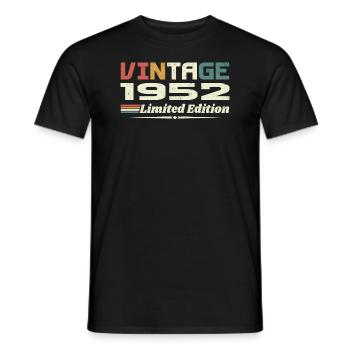 Jahrgang 1952 Geschenk 1952 Geburtstag 1952 Retro - Männer T-Shirt - Schwarz - Vorne - AI Model Male 178 light (178cm)