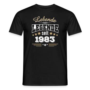 1983 Geburtsjahr Geburtstag Geburt geboren - Männer T-Shirt - Schwarz - Vorne - AI Model Male 178 light (178cm)