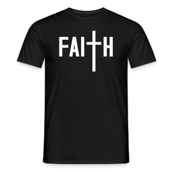 Faith - Men's T-Shirt - black - Front - AI Model Male 178 light (178cm)