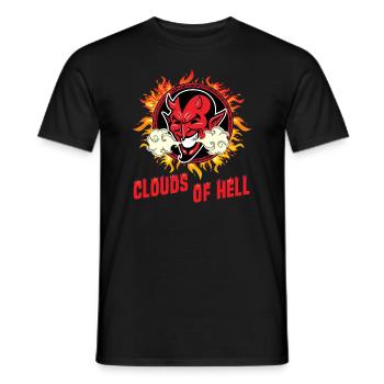 Vaping Devil - Clouds Of Hell - Männer T-Shirt - Schwarz - Vorne - AI Model Male 178 light (178cm)